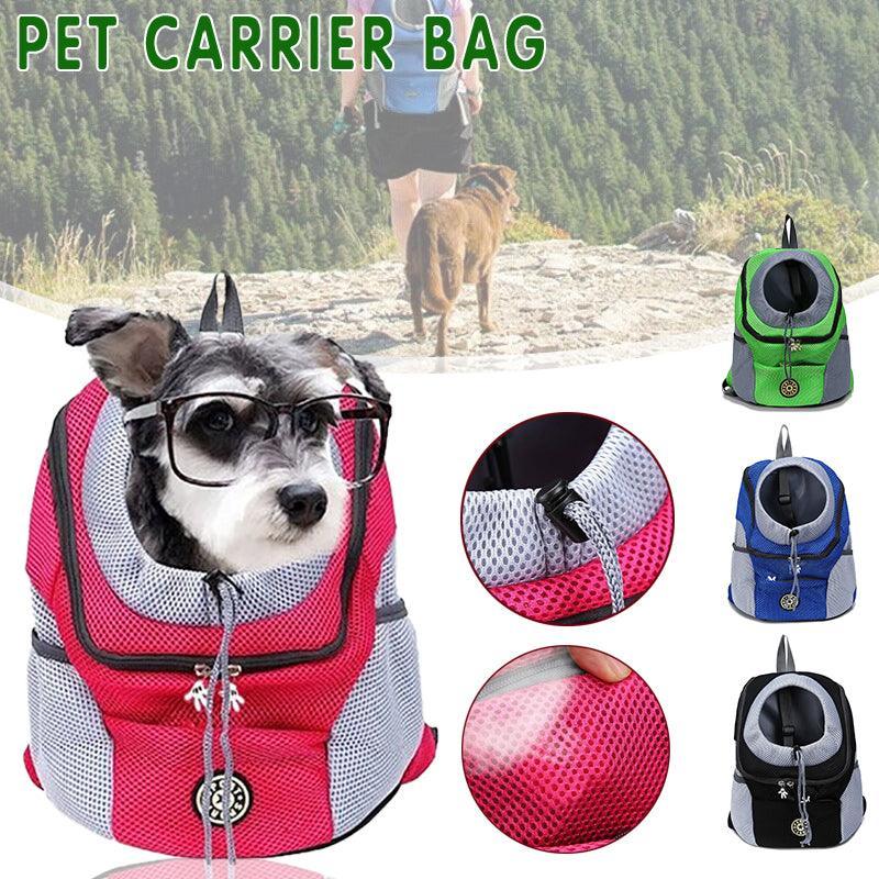 L Size Puppy Travel Mesh Pet Dog Carrier Backpack Front Travel Portable Shoulder Bag - Rose Red V528-PETBACKPACK-L-ROSERED-40274