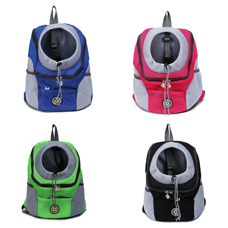 L Size Puppy Travel Mesh Pet Dog Carrier Backpack Front Travel Portable Shoulder Bag - Rose Red V528-PETBACKPACK-L-ROSERED-40274