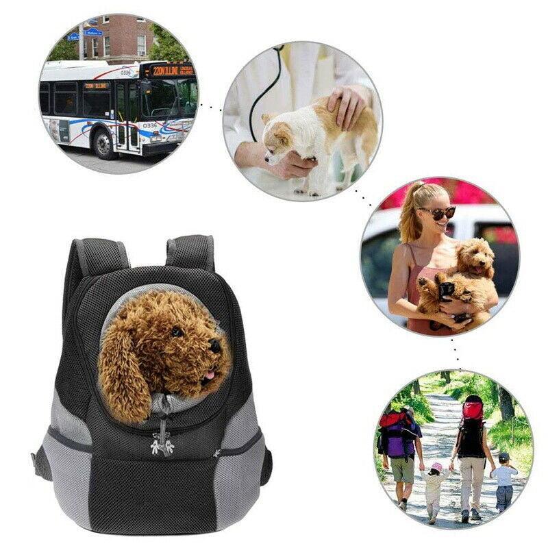 L Size Puppy Travel Mesh Pet Dog Carrier Backpack Front Travel Portable Shoulder Bag - Rose Red V528-PETBACKPACK-L-ROSERED-40274