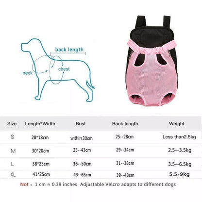 S Size Pet Carrier Dog Cat Puppy Front Back Backpack Shoulder Carry Sling Pouch Bag - Blue V528-PETBACKPACK-LIGHTBLUE-S-83281