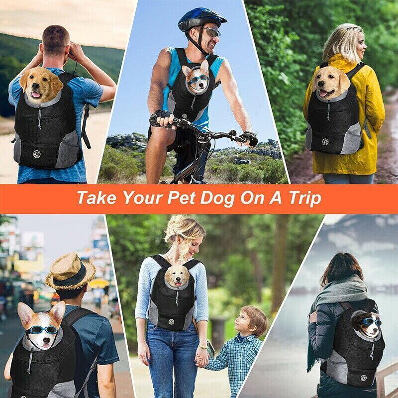 S Size Puppy Travel Mesh Pet Dog Carrier Backpack Front Travel Portable Shoulder Bag - Black V528-PETBACKPACK-S-BLACK-53766
