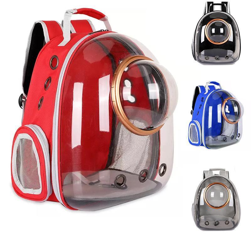 Travel Space Capsule Dog Cat Bag Breathable Outdoor Pet Backpack Carrier - Grey V528-PETBAG-GREY-55532