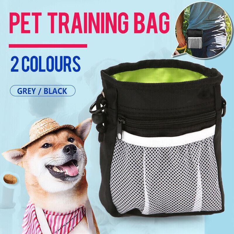 Dog Training Treat Pouch Pet Snack Bag Large Capacity Puppy Waist Bags Agility - Grey V528-PETBAG-GREY-736786