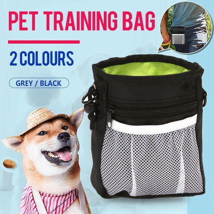 Dog Training Treat Pouch Pet Snack Bag Large Capacity Puppy Waist Bags Agility - Grey V528-PETBAG-GREY-736786