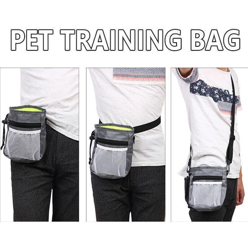Dog Training Treat Pouch Pet Snack Bag Large Capacity Puppy Waist Bags Agility - Grey V528-PETBAG-GREY-736786