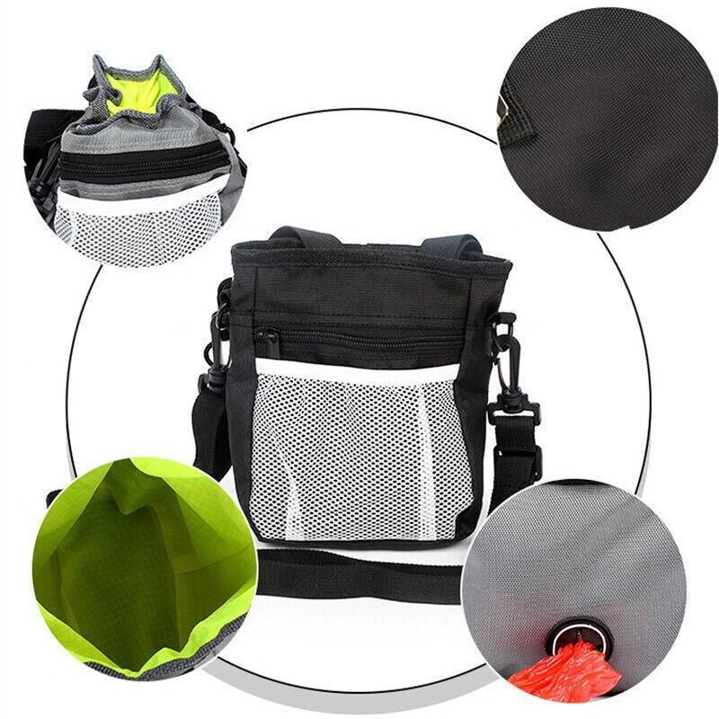 Dog Training Treat Pouch Pet Snack Bag Large Capacity Puppy Waist Bags Agility - Grey V528-PETBAG-GREY-736786
