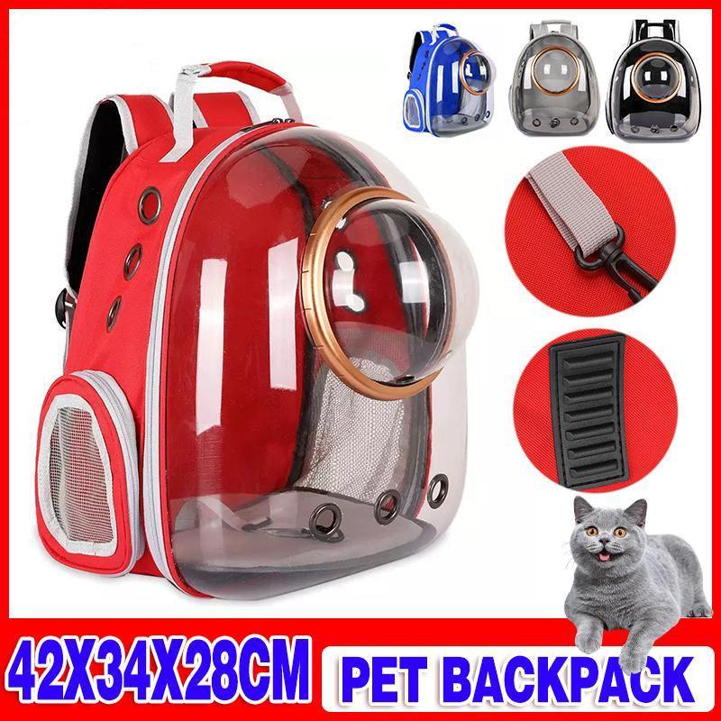 Travel Space Capsule Dog Cat Bag Breathable Outdoor Pet Backpack Carrier - Red V528-PETBAG-RED-43561