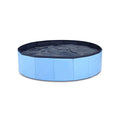 Pet Swimming Pool Foldable Portable Pool for Dogs Outdoor Summer Play - Blue-120x30cm V528-PETBATH-LIGHTDARKBLUE-120-30-206089