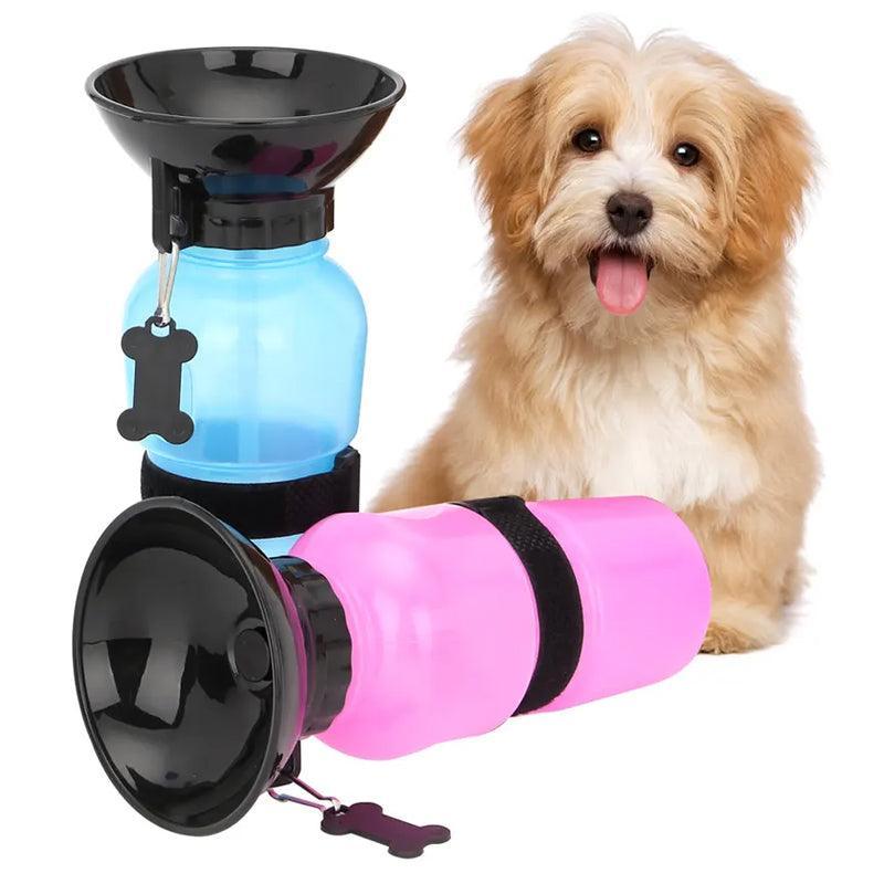 500Ml Dog Cat Water Drinking Bottle Detachable Travel Cup Portable Pet Feeder - Blue V528-PETBOTTLE-BLUE-126967