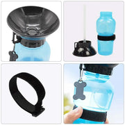 500Ml Dog Cat Water Drinking Bottle Detachable Travel Cup Portable Pet Feeder - Blue V528-PETBOTTLE-BLUE-126967