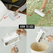 Pet Hair Remover Brush Dog Cat Fur Cleaning Roller Reusable Self Cleaning Tool - Green V528-PETBRUSH-GREEN-537784