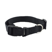L Size Dog Puppy Pet Collar Adjustable Nylon Toy Large Pink Blue Red Black - Black V528-PETCOLLAR-BLACK-L-752410