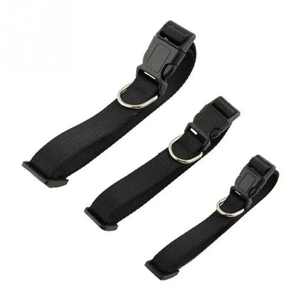L Size Dog Puppy Pet Collar Adjustable Nylon Toy Large Pink Blue Red Black - Black V528-PETCOLLAR-BLACK-L-752410