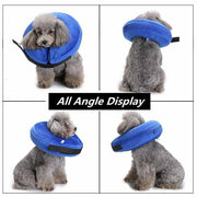 Blue Pet Dog Inflatable Soft Healing Collar Cone Wound Medical Cat Protective Jackets - L (40*40CM) V528-PETCOLLAR-BLUE-L-987452