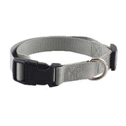 L Size Dog Puppy Pet Collar Adjustable Nylon Toy Large Pink Blue Red Black - Grey V528-PETCOLLAR-GREY-L-325784