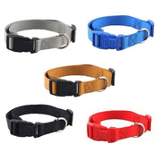 L Size Dog Puppy Pet Collar Adjustable Nylon Toy Large Pink Blue Red Black - Grey V528-PETCOLLAR-GREY-L-325784