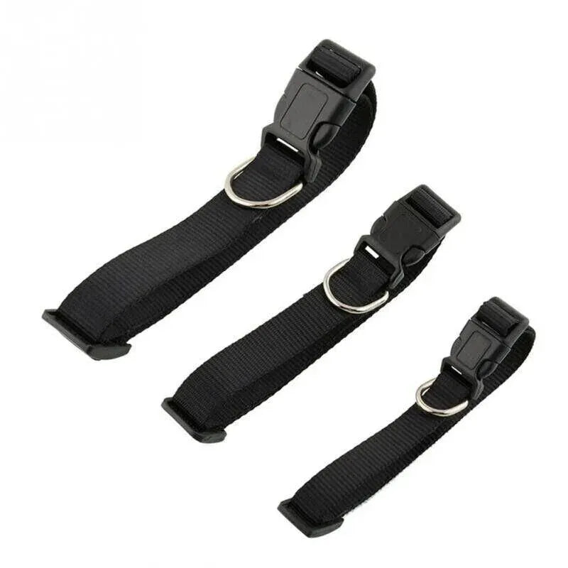 L Size Dog Puppy Pet Collar Adjustable Nylon Toy Large Pink Blue Red Black - Grey V528-PETCOLLAR-GREY-L-325784