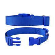L Size Dog Puppy Pet Collar Adjustable Nylon Toy Large Pink Blue Red Black - Grey V528-PETCOLLAR-GREY-L-325784