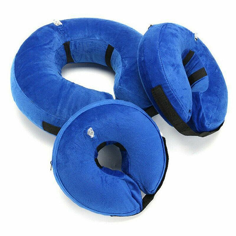 Grey Pet Dog Inflatable Soft Healing Collar Cone Wound Medical Cat Protective Jackets - S (22*23CM) V528-PETCOLLAR-GREY-S-320147