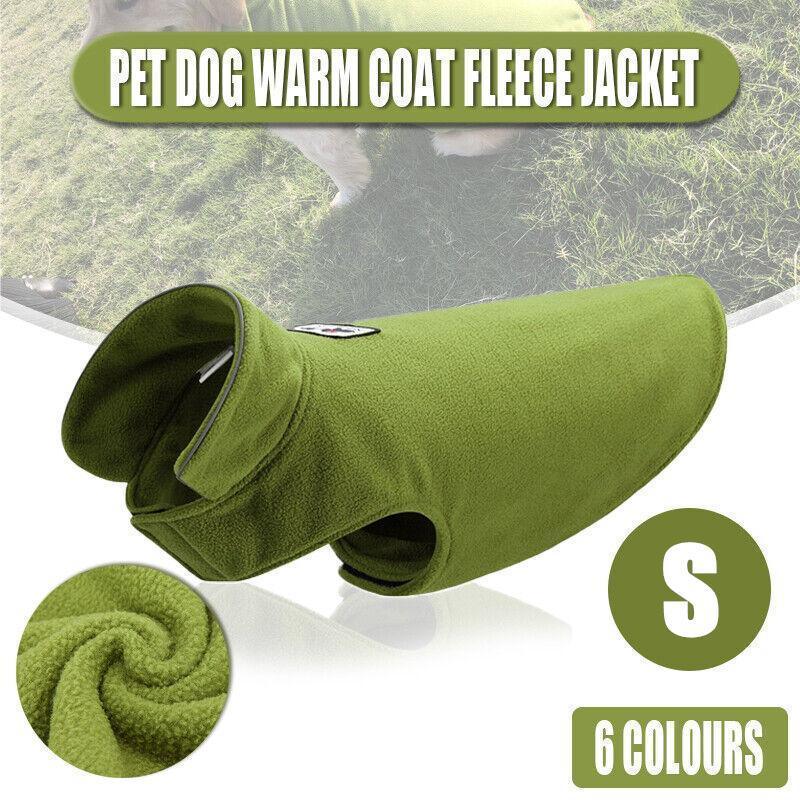S Size Pet Dog Warm Coat Fleece Jacket Jumper Sweater Winter Puppy Vest Outfit - Green V528-PETDOGCOAT-FRUITGREEN-S-39506