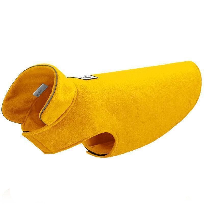 L Size Pet Dog Warm Coat Fleece Jacket Jumper Sweater Winter Puppy Vest Outfit - Yellow V528-PETDOGCOAT-YELLOW-L-93937