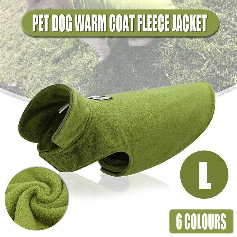 L Size Pet Dog Warm Coat Fleece Jacket Jumper Sweater Winter Puppy Vest Outfit - Yellow V528-PETDOGCOAT-YELLOW-L-93937