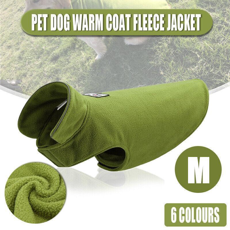 M Size Pet Dog Warm Coat Fleece Jacket Jumper Sweater Winter Puppy Vest Outfit - Yellow V528-PETDOGCOAT-YELLOW-M-96461