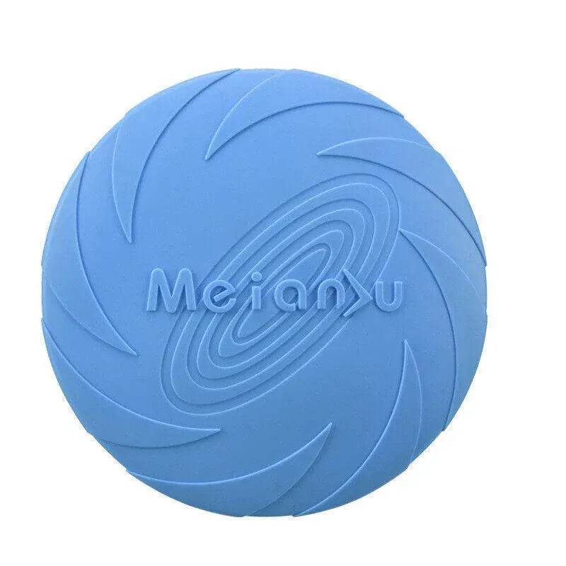 Frisbee Toy for Dogs Outdoor Fetch Training Soft Rubber Pet Flying Disc 18cm - Blue V528-PETFRISBEE-BLUE-52072