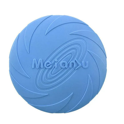 Frisbee Toy for Dogs Outdoor Fetch Training Soft Rubber Pet Flying Disc 18cm - Blue V528-PETFRISBEE-BLUE-52072