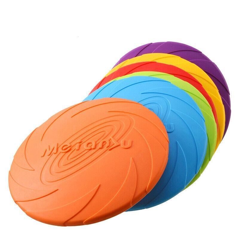 Frisbee Toy for Dogs Outdoor Fetch Training Soft Rubber Pet Flying Disc 18cm - Blue V528-PETFRISBEE-BLUE-52072