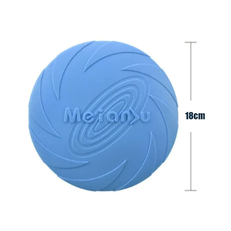 Frisbee Toy for Dogs Outdoor Fetch Training Soft Rubber Pet Flying Disc 18cm - Blue V528-PETFRISBEE-BLUE-52072