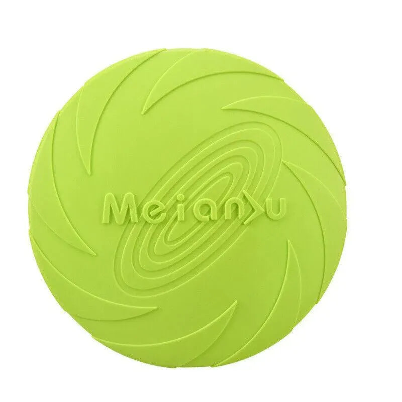 Frisbee Toy for Dogs Outdoor Fetch Training Soft Rubber Pet Flying Disc 18cm - Green V528-PETFRISBEE-GREEN-25812