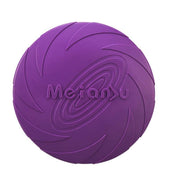Frisbee Toy for Dogs Outdoor Fetch Training Soft Rubber Pet Flying Disc 18cm - Purple V528-PETFRISBEE-PURPLE-76705