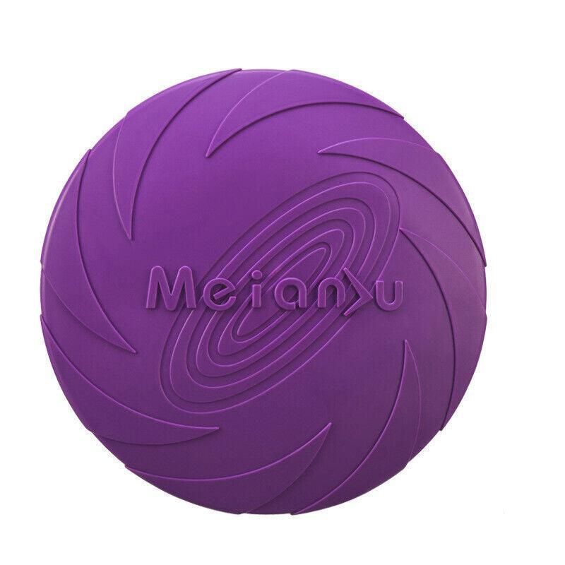 Frisbee Toy for Dogs Outdoor Fetch Training Soft Rubber Pet Flying Disc 18cm - Purple V528-PETFRISBEE-PURPLE-76705