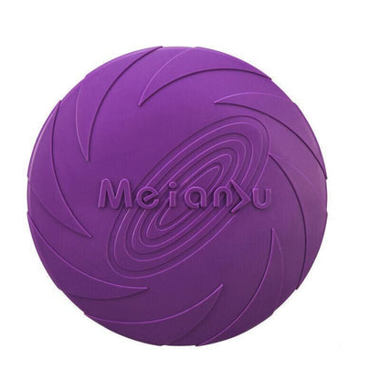 Frisbee Toy for Dogs Outdoor Fetch Training Soft Rubber Pet Flying Disc 18cm - Purple V528-PETFRISBEE-PURPLE-76705