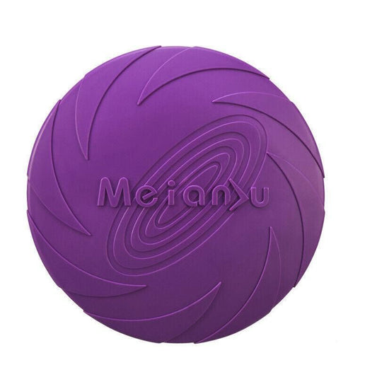 Frisbee Toy for Dogs Outdoor Fetch Training Soft Rubber Pet Flying Disc 18cm - Purple V528-PETFRISBEE-PURPLE-76705