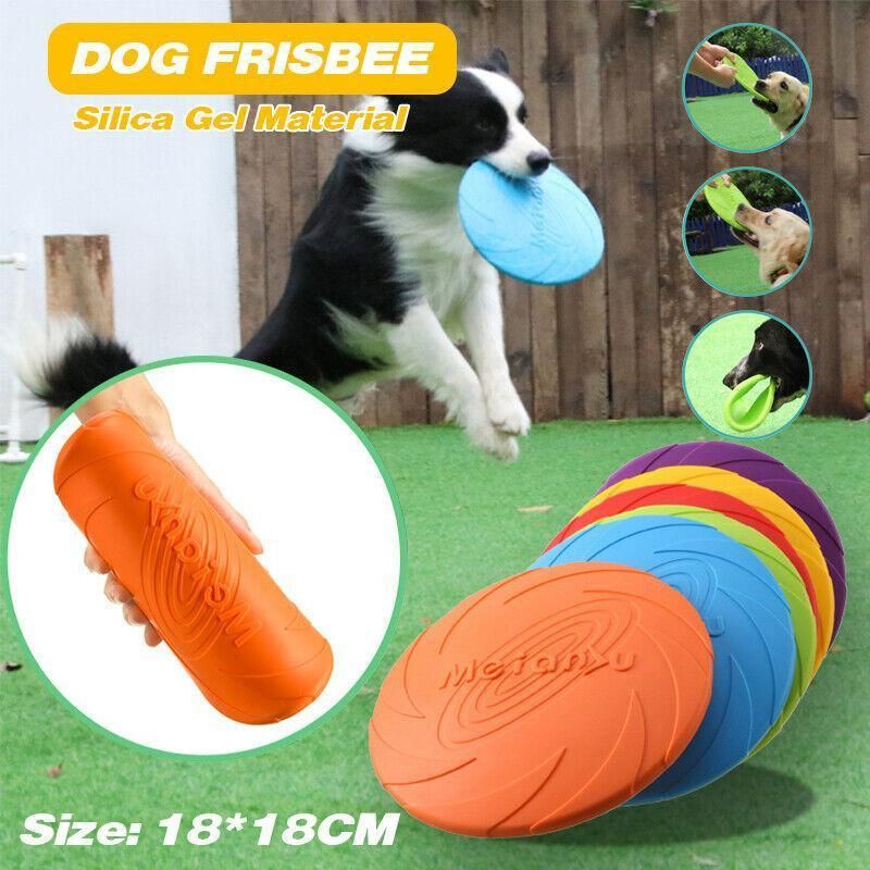 Frisbee Toy for Dogs Outdoor Fetch Training Soft Rubber Pet Flying Disc 18cm - Purple V528-PETFRISBEE-PURPLE-76705