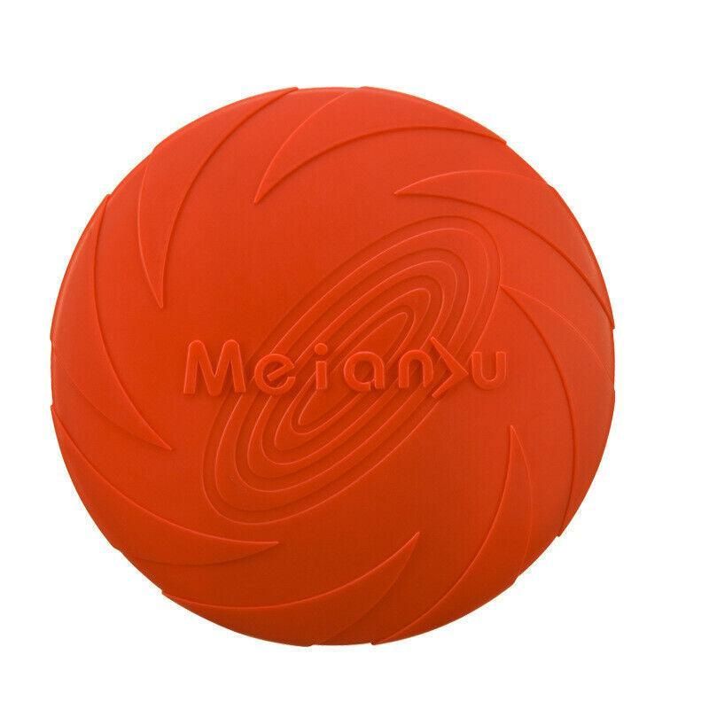 Frisbee Toy for Dogs Outdoor Fetch Training Soft Rubber Pet Flying Disc 18cm - Red V528-PETFRISBEE-RED-47732