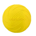 Frisbee Toy for Dogs Outdoor Fetch Training Soft Rubber Pet Flying Disc 18cm - Yellow V528-PETFRISBEE-YELLOW-77485
