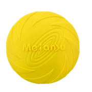 Frisbee Toy for Dogs Outdoor Fetch Training Soft Rubber Pet Flying Disc 18cm - Yellow V528-PETFRISBEE-YELLOW-77485
