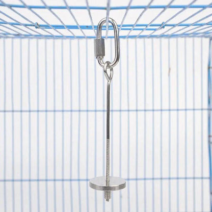 Stainless Steel Bird Parrot Cage Skewer Food Spear Fruit Holder Toy Up To 23Cm - L V528-PETFRUITFORK-18CM-79193