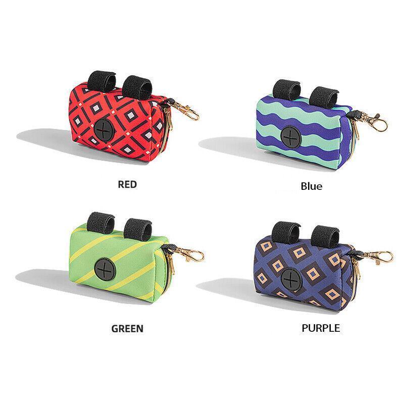 Pet Pouch Dog Poop Bag Container Dispenser Puppy Pick-Up Poo Waste Bags Holder - Red V528-PETGARBAGEBAG-RED-45038