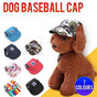 Dog Baseball Cap Outdoor Pet Sun Hat Summer Canvas Visor Puppy M Size - Black V528-PETHAT-BLACK-M-85599