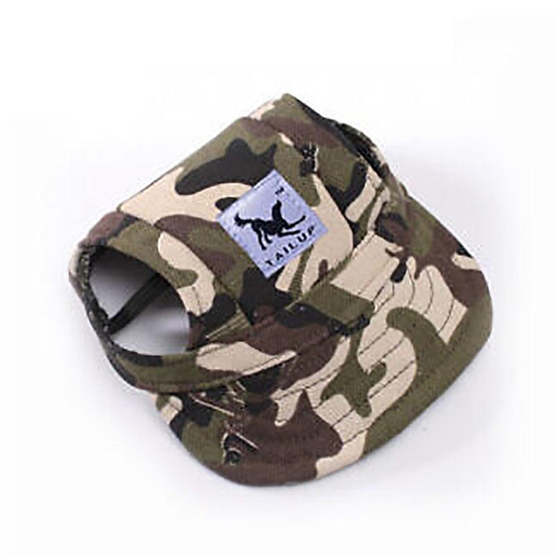 Dog Baseball Cap Outdoor Pet Sun Hat Summer Canvas Visor Puppy S Size - Camouflage V528-PETHAT-CAMOUFLAGE-S-27343