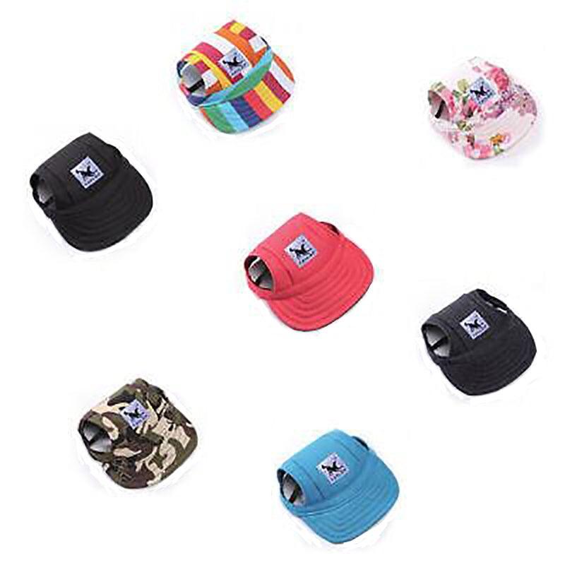 Dog Baseball Cap Outdoor Pet Sun Hat Summer Canvas Visor Puppy S Size - Flower V528-PETHAT-FLOWER-S-40007