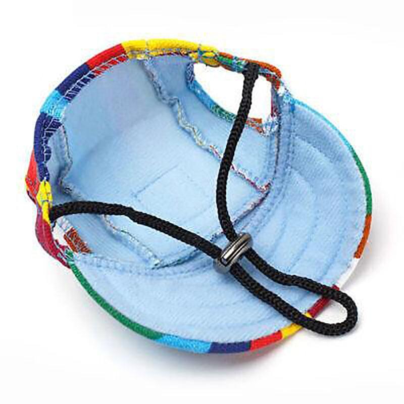Dog Baseball Cap Outdoor Pet Sun Hat Summer Canvas Visor Puppy S Size - Red V528-PETHAT-RED-S-22652
