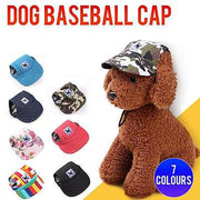 Dog Baseball Cap Outdoor Pet Sun Hat Summer Canvas Visor Puppy M Size - Stripe V528-PETHAT-STRIPE-M-42646