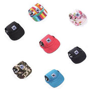 Dog Baseball Cap Outdoor Pet Sun Hat Summer Canvas Visor Puppy M Size - Stripe V528-PETHAT-STRIPE-M-42646