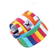 Dog Baseball Cap Outdoor Pet Sun Hat Summer Canvas Visor Puppy M Size - Stripe V528-PETHAT-STRIPE-M-42646