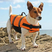 Dog Life Jacket Buoyancy Vest Float Aid for Swimming and Boating Orange - XS